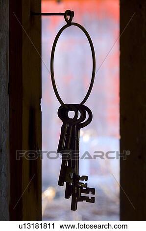 Stock Image - Silhouette of old-fashioned keys. Fotosearch