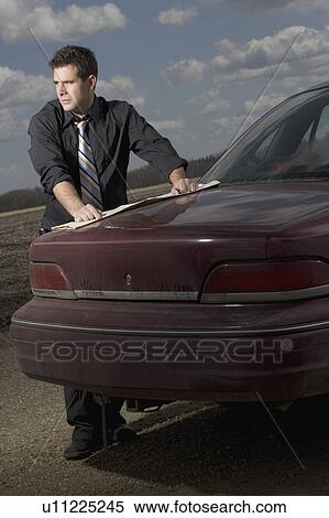 Stock Photography - Stranded driver. Fotosearch