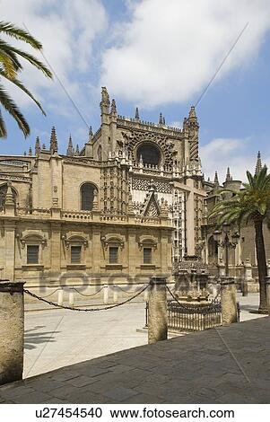 Stock Image - The Cathedral, Seville, Spain. Fotosearch