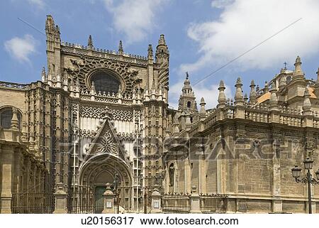 Stock Photo - The Cathedral, Seville, Spain. Fotosearch