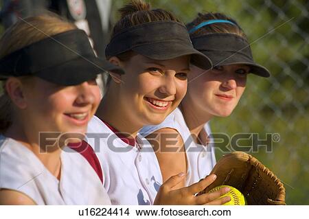 Picture - Three baseball players. Fotosearch