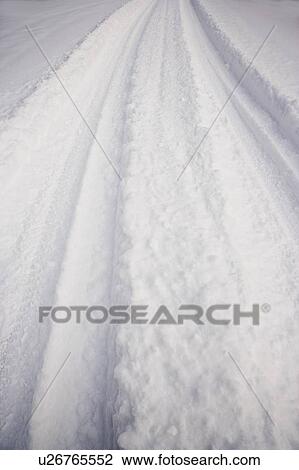 Tracks in the snow View Large Photo Image Stock Image - Tracks in the snow. Fotosearch