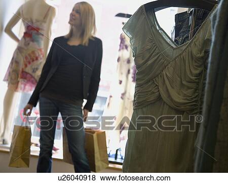 Woman shopping View Large Photo Image Stock Photo - Woman shopping. Fotosearch