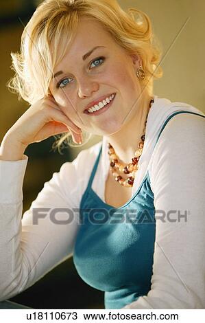 Woman Smiling View Large Photo Image Stock Image - Woman Smiling. Fotosearch