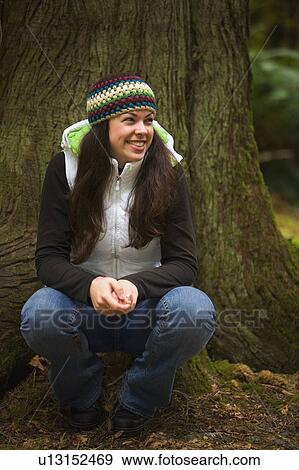 Woman wearing hat View Large Photo Image Stock Photo - Woman wearing hat. Fotosearch