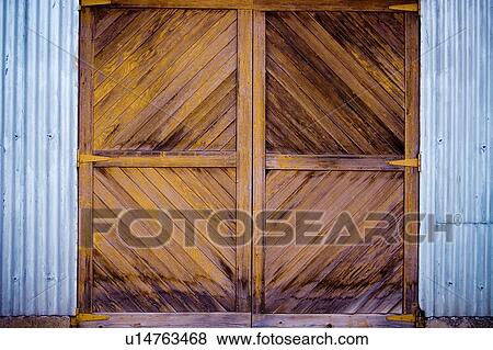 Stock Photo - Wooden doors. Fotosearch