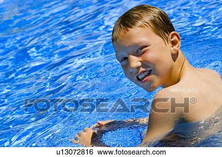 Boy in Pool View Large Photo Image Stock Photograph - Boy in Pool. Fotosearch