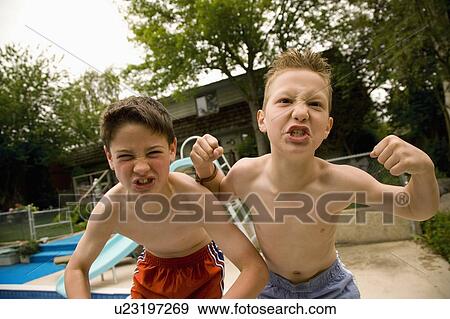 Boys showing-off View Large Photo Image Stock Photo - Boys showing-off. Fotosearch