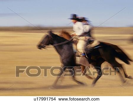 Cowboys racing horses View Large Photo Image Picture - Cowboys racing horses. Fotosearch