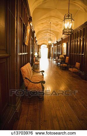 Dated interior hallway View Large Photo Image Stock Photograph - Dated interior hallway. Fotosearch