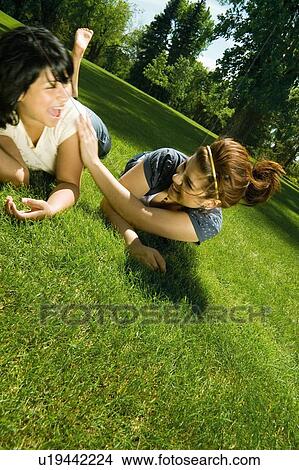 Picture - Girls Joking around. Fotosearch