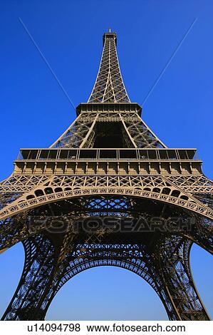 Stock Photo - Low angle of Eiffel Tower. Fotosearch