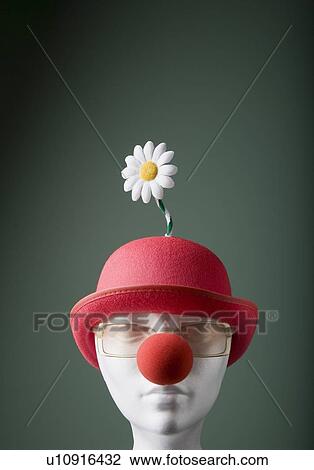Mannequin with hat and clown nose View Large Photo Image Stock Image - Mannequin with hat and clown nose. Fotosearch