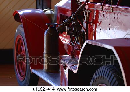 Picture - Old Fashioned Fire Truck. Fotosearch