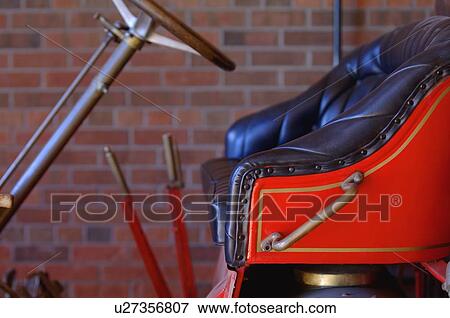 Stock Photo - Old Fashioned Fire Truck Seat. Fotosearch
