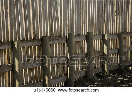 Stock Image - Picket fence. Fotosearch