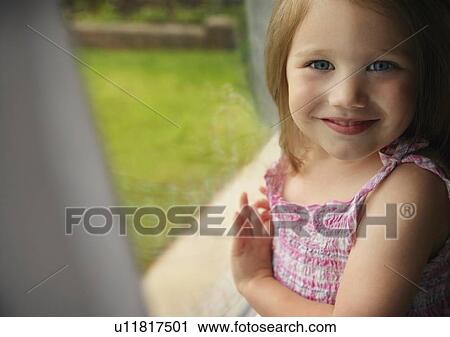 Stock Image - Portrait of a girl. Fotosearch