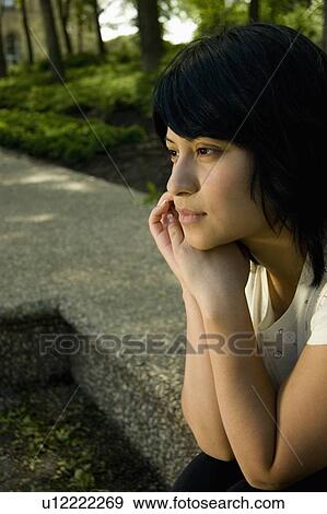Stock Photo - Portrait of woman. Fotosearch
