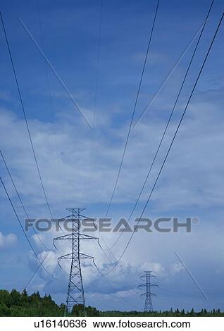Stock Photograph - Power lines. Fotosearch