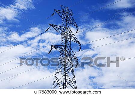 Stock Image - Powerlines. Fotosearch