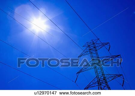 Powerlines View Large Photo Image Stock Photo - Powerlines. Fotosearch