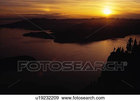 Stock Photo - Sunset over Howe Sound. Fotosearch