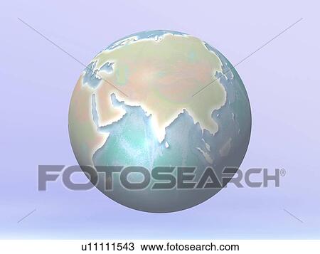 Stock Image - 3D Globe. Fotosearch