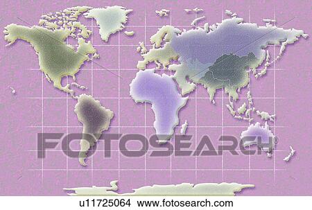 World Map Illustration View Large Photo Image Picture - World Map Illustration. Fotosearch