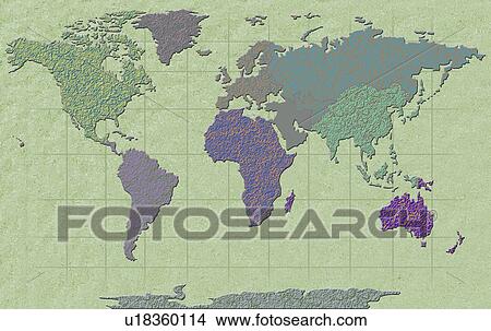 Picture - World Map Illustration. Fotosearch