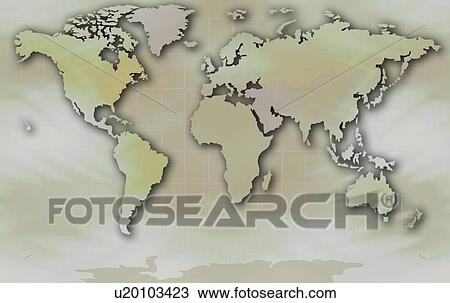 World Map Illustration View Large Photo Image Stock Image - World Map Illustration. Fotosearch