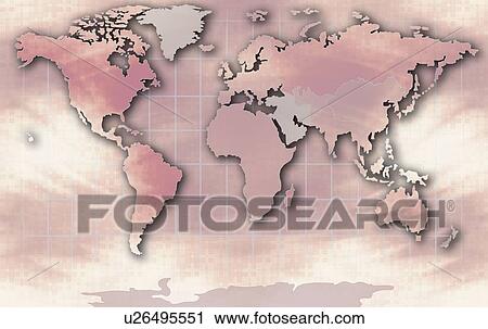 World Map Illustration View Large Photo Image Stock Image - World Map Illustration. Fotosearch