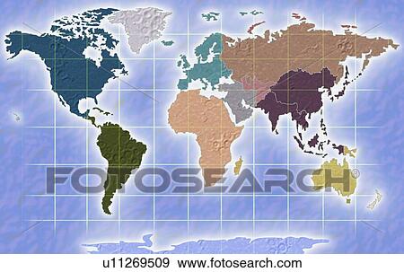 World Map Illustration View Large Photo Image Stock Photo - World Map Illustration. Fotosearch