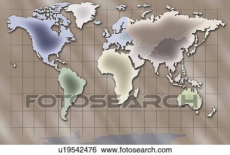 World Map Illustration View Large Photo Image Stock Photograph - World Map Illustration. Fotosearch