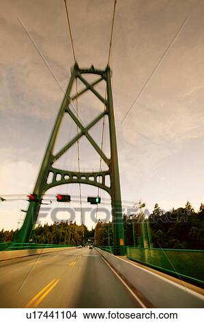 Picture - A bridge with traffic. Fotosearch