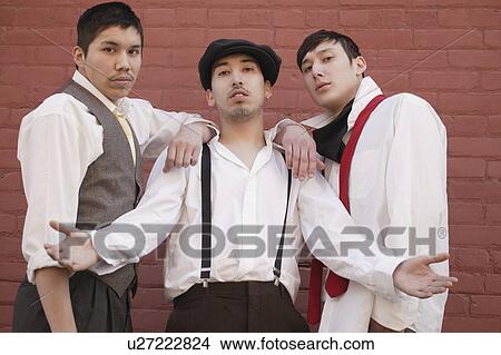 Picture - A group of three men. Fotosearch