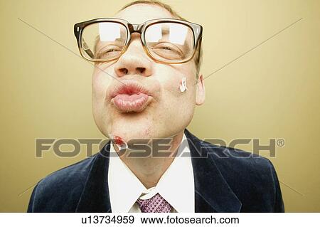 A man puckering View Large Photo Image Stock Photo - A man puckering. Fotosearch