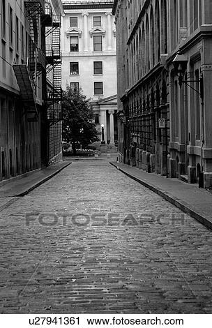 Stock Image - A narrow street. Fotosearch