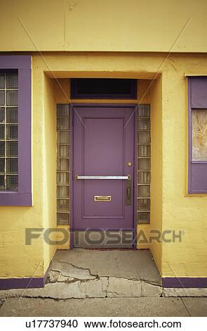 A purple door View Large Photo Image Stock Image - A purple door. Fotosearch
