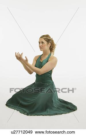 Stock Photo - A woman dances. Fotosearch