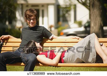Stock Photo - A young couple. Fotosearch