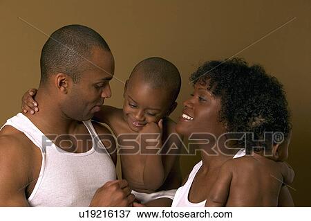 Stock Photo - African American family. Fotosearch