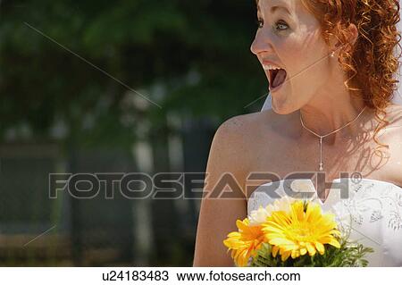 Stock Image - Bride's sense of humor. Fotosearch