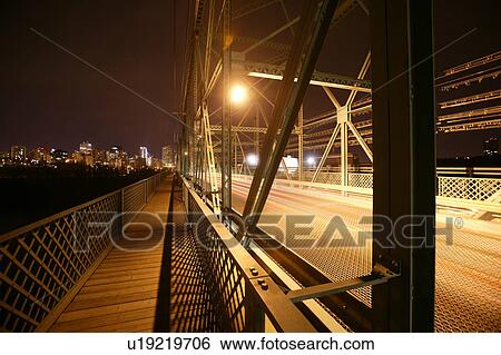 Stock Photograph - Bridge at night. Fotosearch