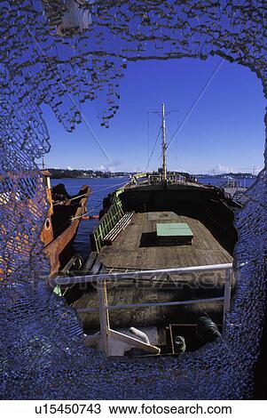 Stock Image - Broken-down boat. Fotosearch
