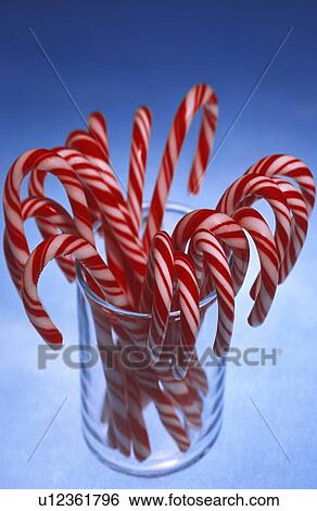 Stock Photograph - Candy canes in a glass. Fotosearch