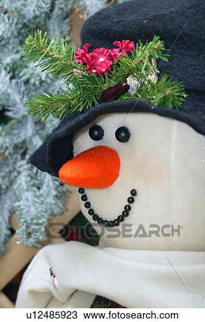 Stock Image - Close-Up of Snowman. Fotosearch