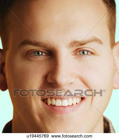 Closeup of a man's face View Large Photo Image Stock Photo - Closeup of a man's face. Fotosearch