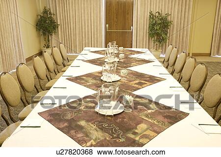 Conference table View Large Photo Image Stock Photo - Conference table. Fotosearch