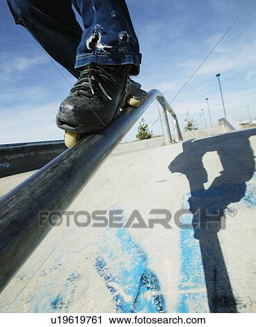 Stock Image - Down the rail. Fotosearch
