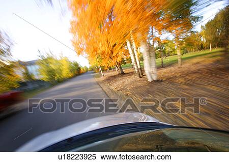 Stock Photography - Driving along a scenic road. Fotosearch